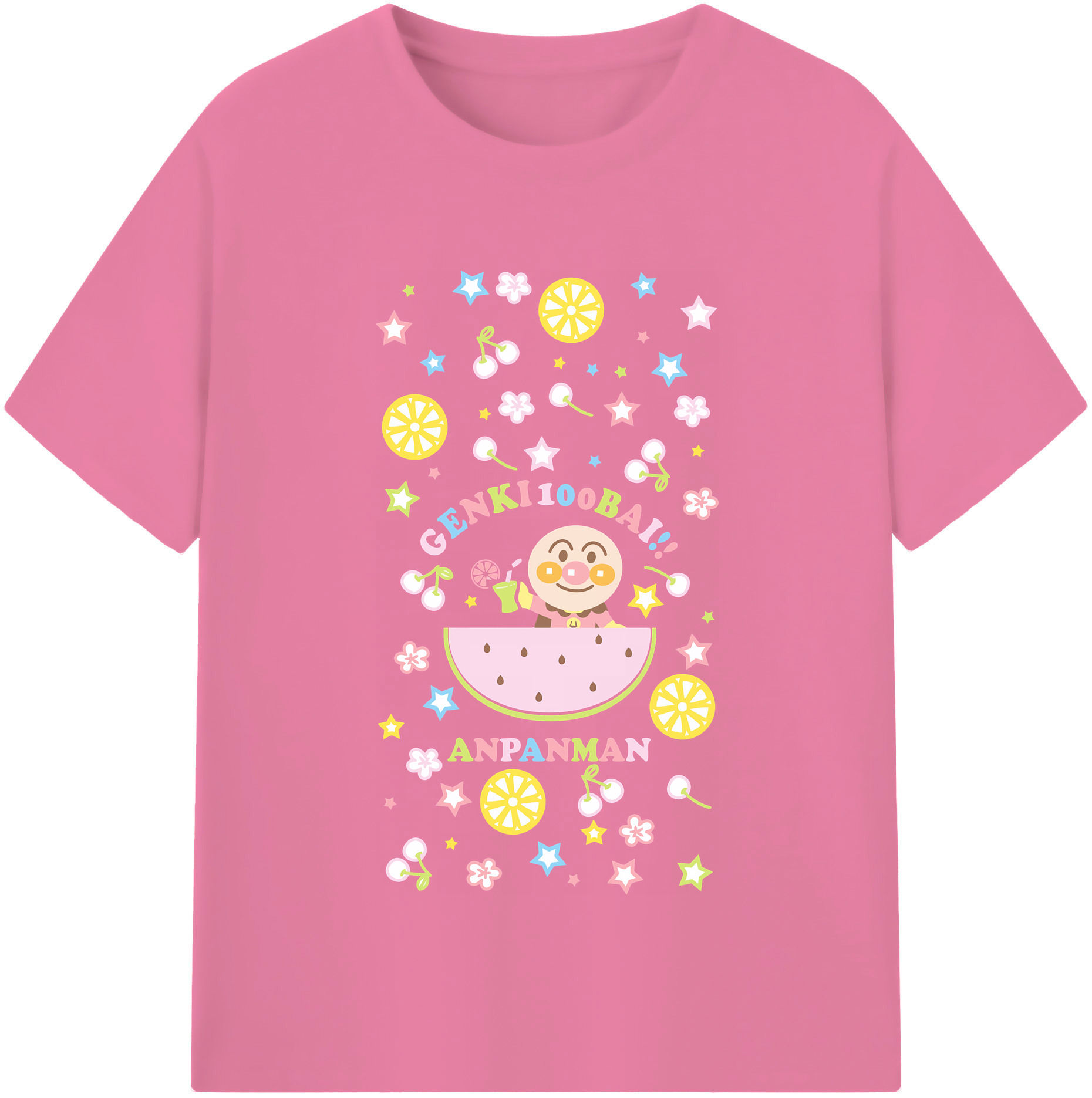 （画像用） アンパンマン Anpanman 綿100％半袖Tシャツ（フロントプリント）
